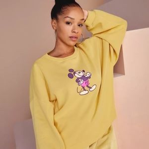 Disney Mickey Mouse Genuine Mousewear Sweatshirt in Gold Size XS New With Tags